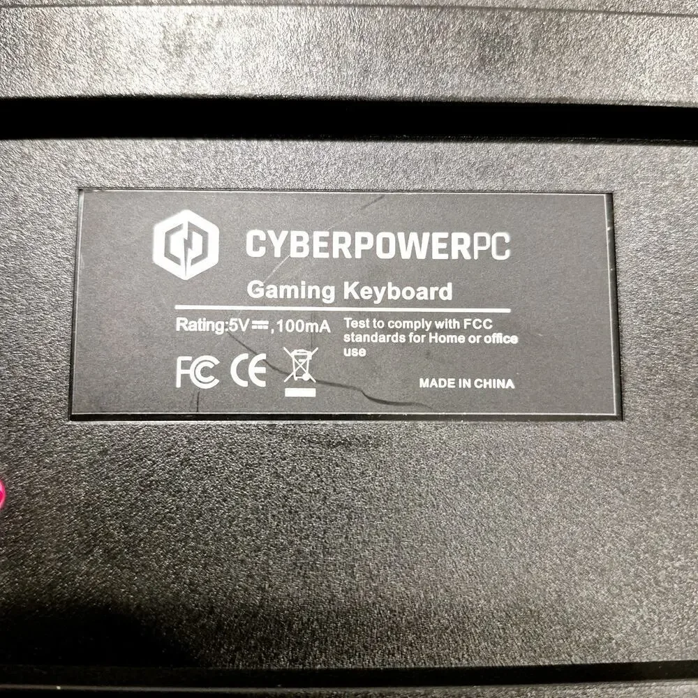 CyberPowerPC led gaming keyboard wired USB